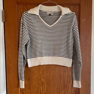 Universal Thread Black and White V-Neck Sweater